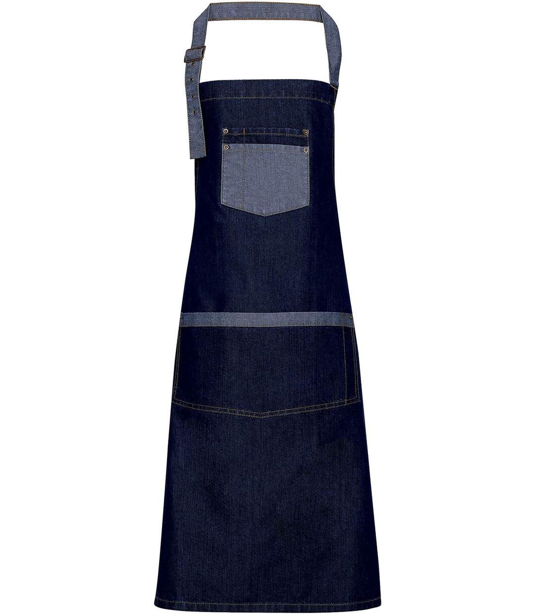 Tablier taille à bavette - PR127 - bleu indigo denim-2