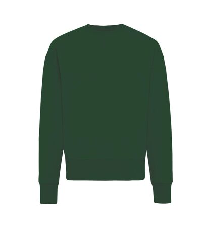 Unisex adult kruger recycled cotton crew neck relaxed fit sweatshirt forest green Iqoniq
