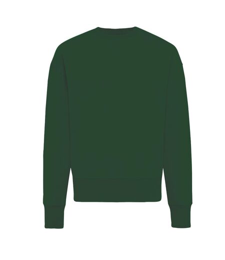 Unisex adult kruger recycled cotton crew neck relaxed fit sweatshirt forest green Iqoniq