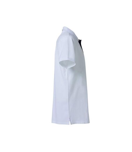 Mens heavy premium polo shirt white Clique