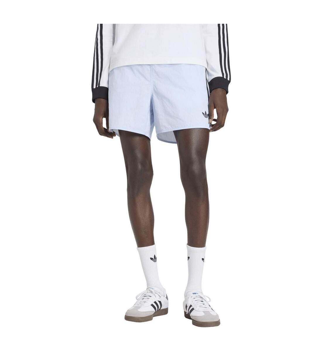 Mens Sprinter 3 Stripes Running Shorts Sky Blue Adidas-3