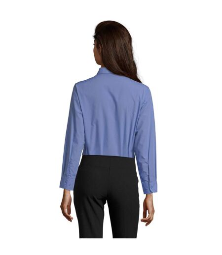 Blouse Executive Femme Bleu Violet Pastel SOLS