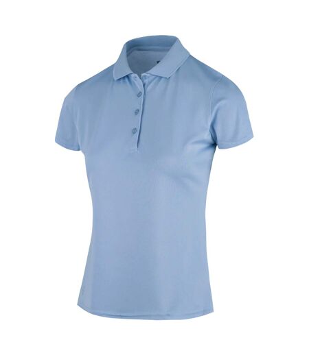 Womens/ladies Classic Micro Pique Golf Polo Shirt Cerulean Island Green
