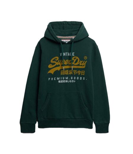 Sweat à capuche vert foncé homme superdry duo classic