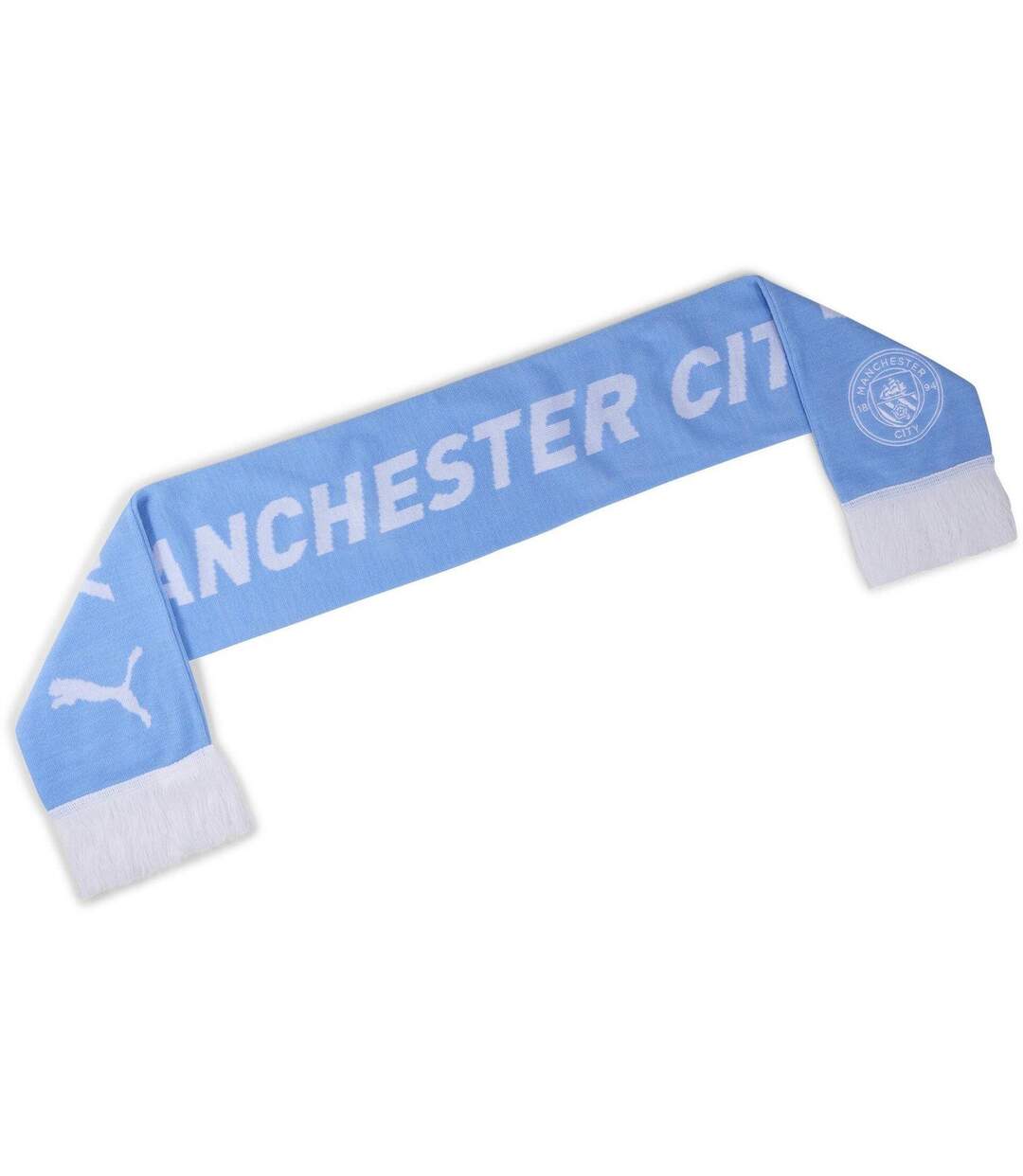 Unisex Adult Essential Manchester City Fc Woven Scarf One Size Light Blue Puma-2