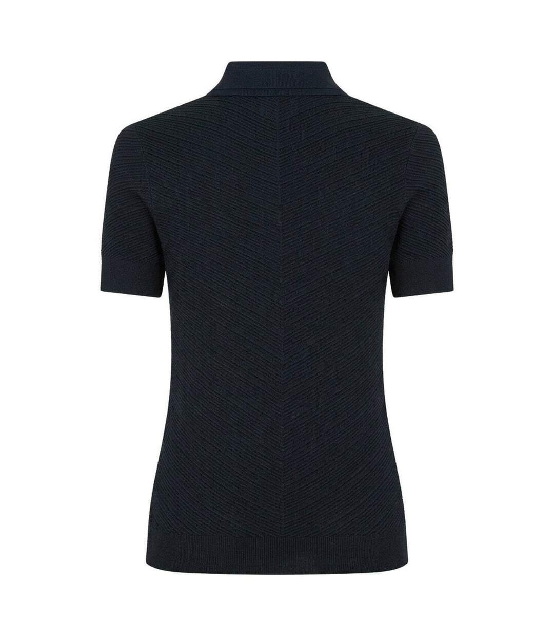 Polo Manches Courtes Motif/style Chevron Fointa Femme Bleu Foncé Boss-2