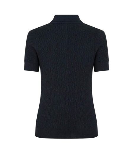 Polo Manches Courtes Motif/style Chevron Fointa Femme Bleu Foncé Boss
