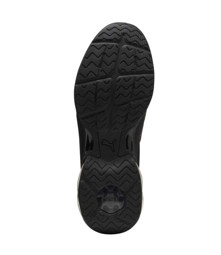 Mens Meza Logo Trainers Triple Black Puma