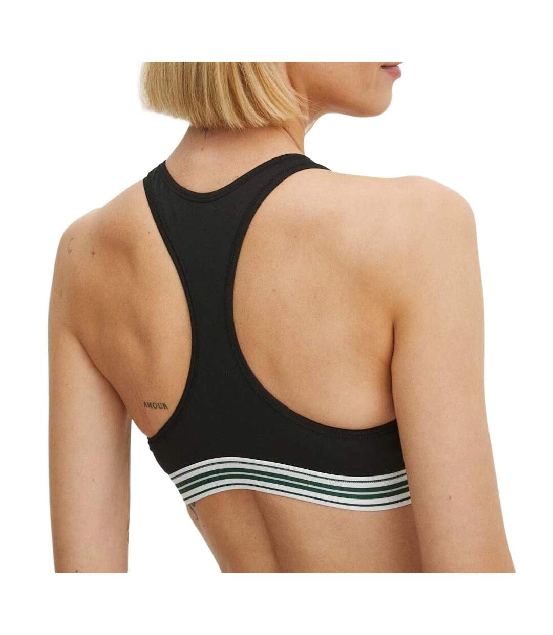 Brassière noire femme lacoste world-2