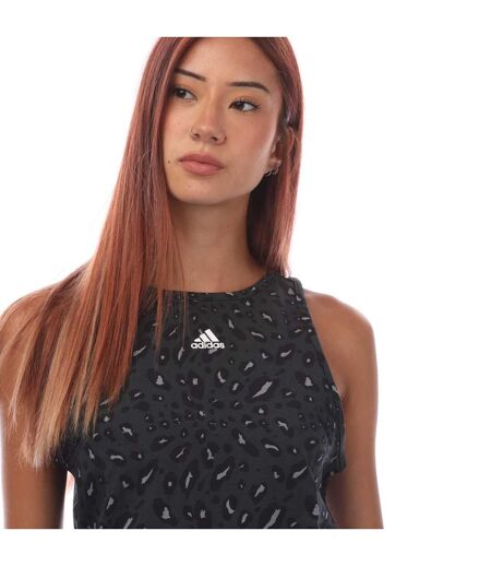 Haut Court Style Imprimé Animal Essentials Femme Gris Noir Adidas