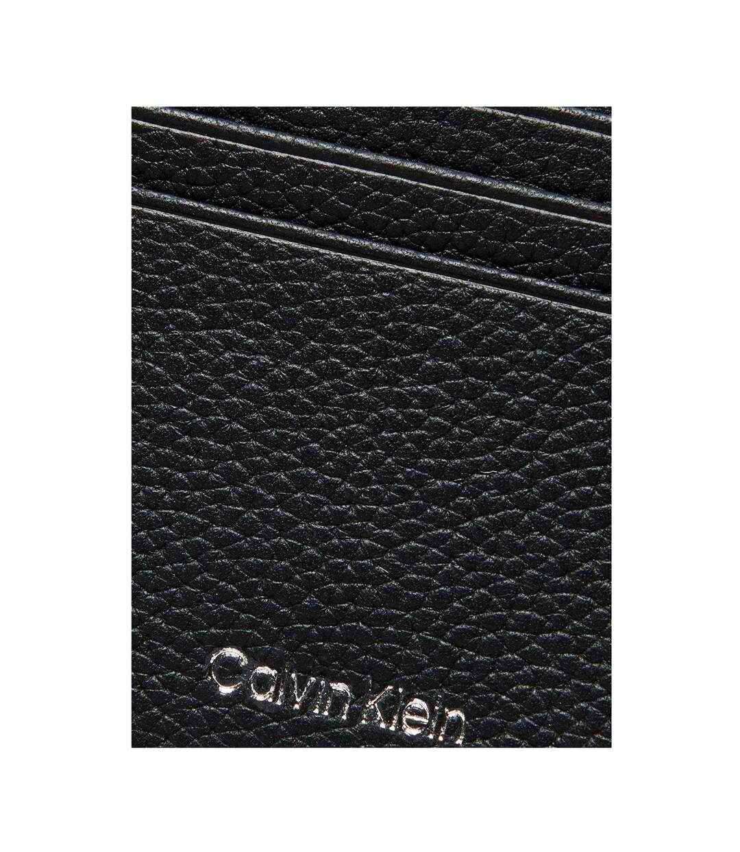 Logo Leather Card Holder One Size Black Calvin Klein-3