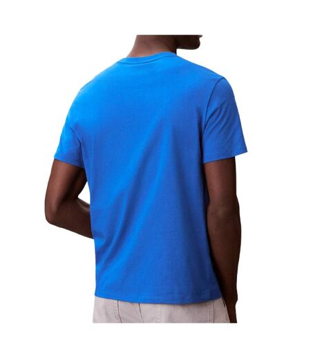 T-Shirt bleu homme calvin klein jeans badge l4g