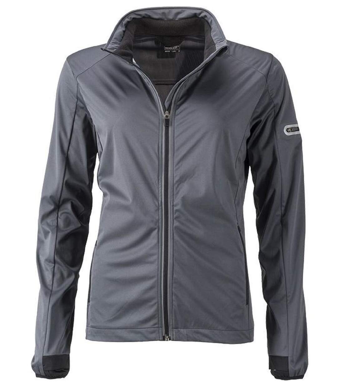 Veste softshell sport - Femme - JN1125 - gris titane et noir-1