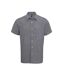 Mens gingham cotton short-sleeved shirt black/white Premier-1