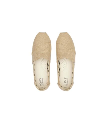 Womens/ladies alpargata espadrilles natural Toms