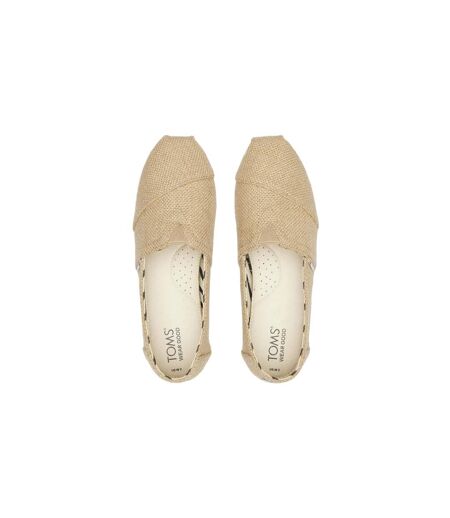 Womens/ladies alpargata espadrilles natural Toms