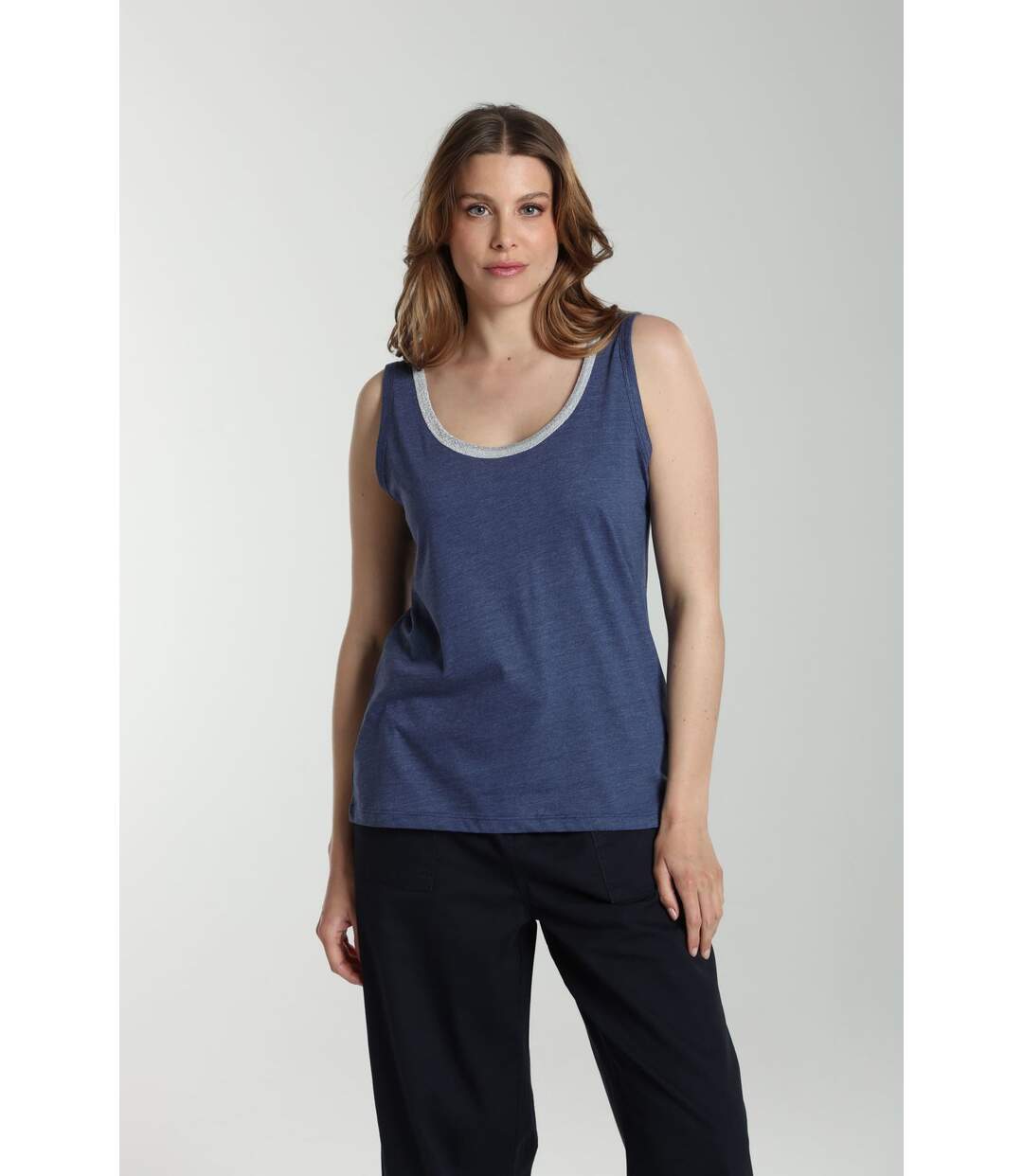 Debardeur Col Lurex Femme Deb Summer Twilight (marine) | Gerard PasquierPasq-4