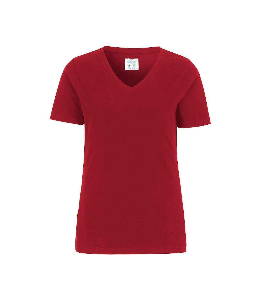 T-shirt femme rouge Cottover-1