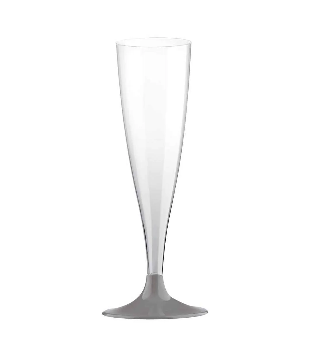 Lot de 6 Flûtes à Champagne Réutilisable Plastique 14cl Gris-2