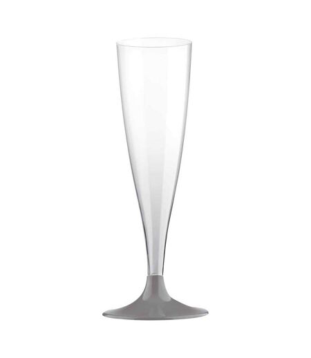 Lot de 6 Flûtes à Champagne Réutilisable Plastique 14cl Gris