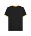 Mens Target Ringer T-shirt Black Gold Lambretta-2