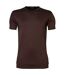 Tee Jays Mens Interlock Short Sleeve T-Shirt (Chocolate)