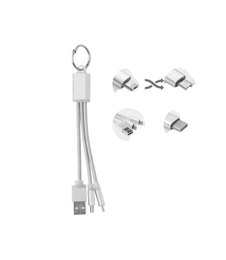 Rizo keyring charging cable one size silver MidOcean