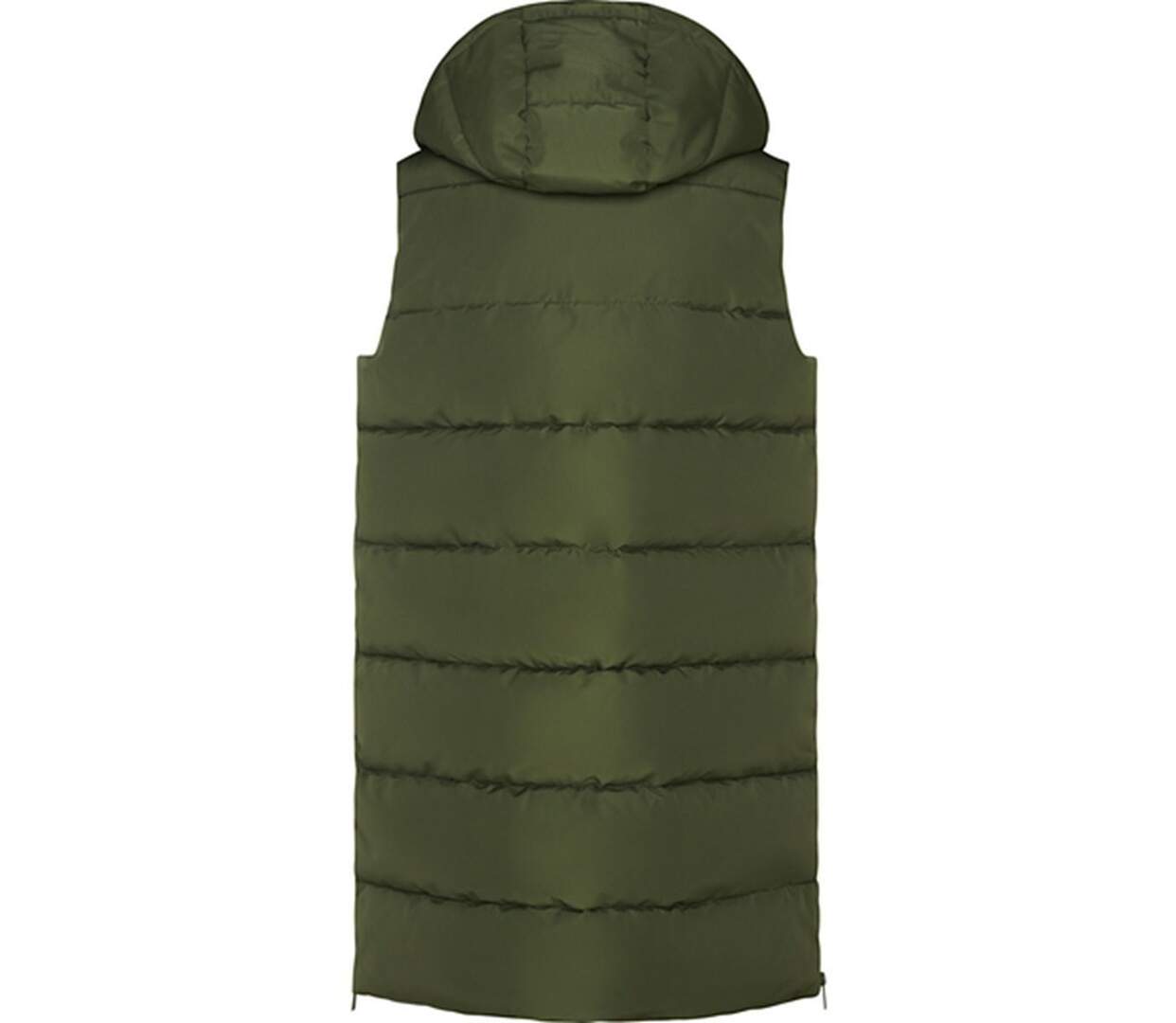 Doudoune longue sans manches - RY5076 - vert army-3