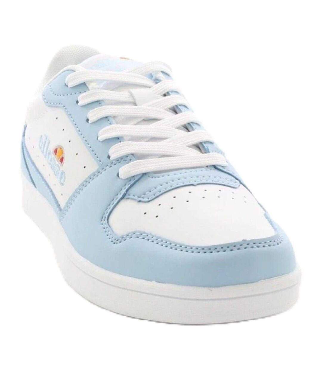 Baskets Motif/style Sportif Nole Femme Blanc Bleu Ciel Délavé Ellesse-4