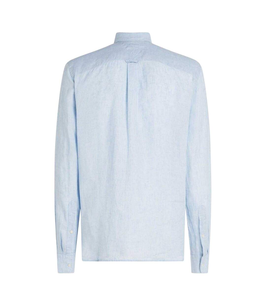 Mens Linen Regular Long-sleeved Shirt Breezy Blue Tommy Hilfiger-4