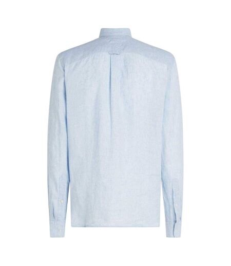 Mens Linen Regular Long-sleeved Shirt Breezy Blue Tommy Hilfiger