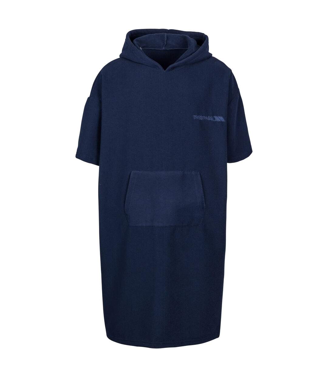 Unisex adult towelhood towelling hooded poncho navy Trespass-1