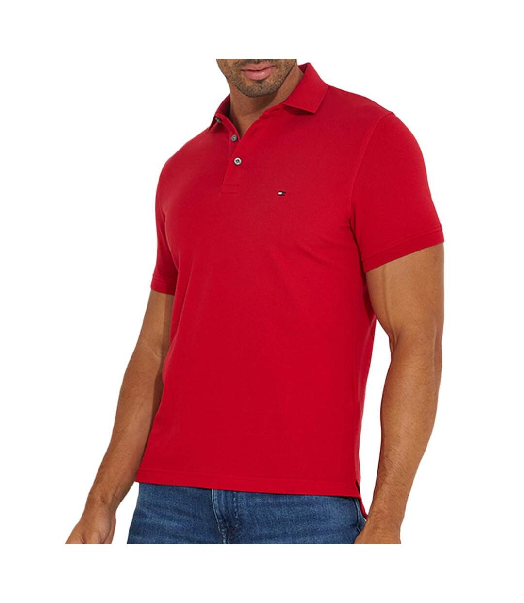 Polo Rouge Homme Tommy Hilfiger 1985 - L