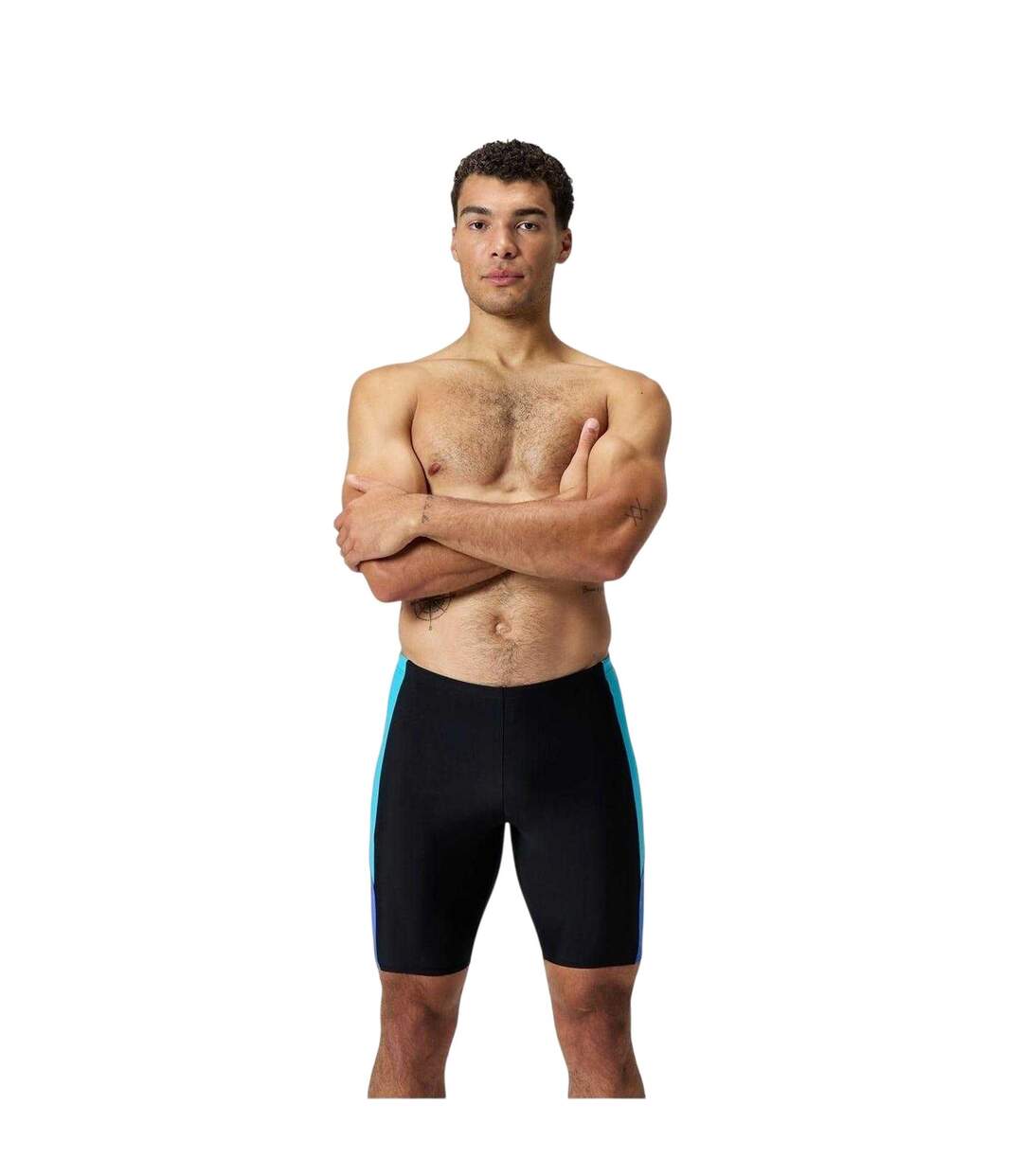 Jammer De Natation Motif/style Blocs De Couleurs Homme Noir Bleu Speedo-1