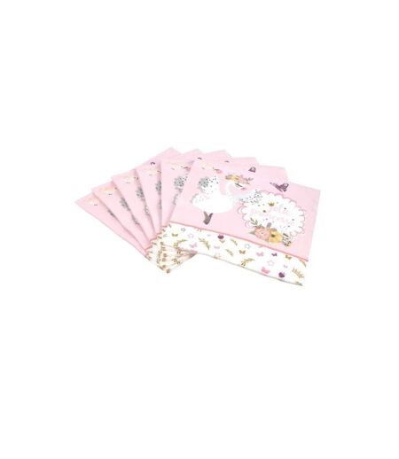 Lot de 20 Serviettes en Papier Cygne 33x33cm Rose