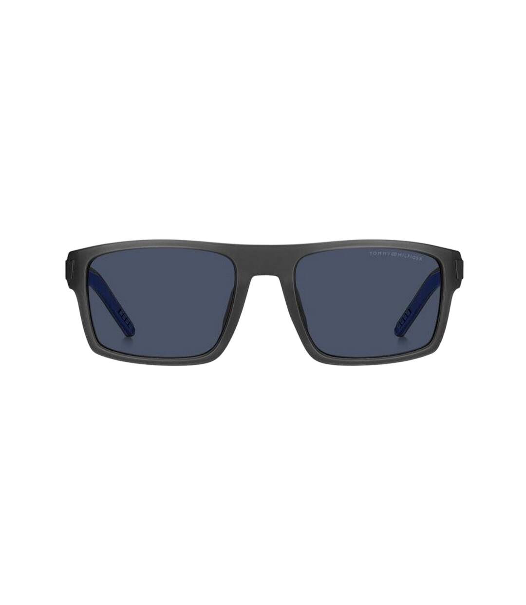 Lunettes De Soleil Motif/style Carré Homme Taille Unique Bleu Foncé Gris Tommy Hilfiger-1