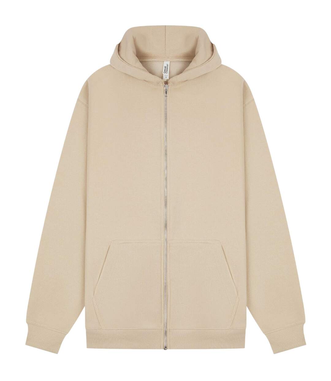 Unisex Adult Premium Boxy Oversized Full Zip Hoodie Stone Casual Classics-1