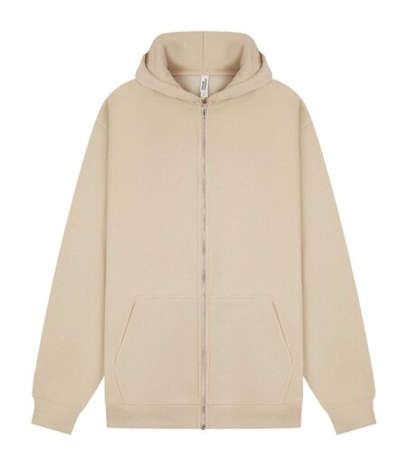 Unisex Adult Premium Boxy Oversized Full Zip Hoodie Stone Casual Classics