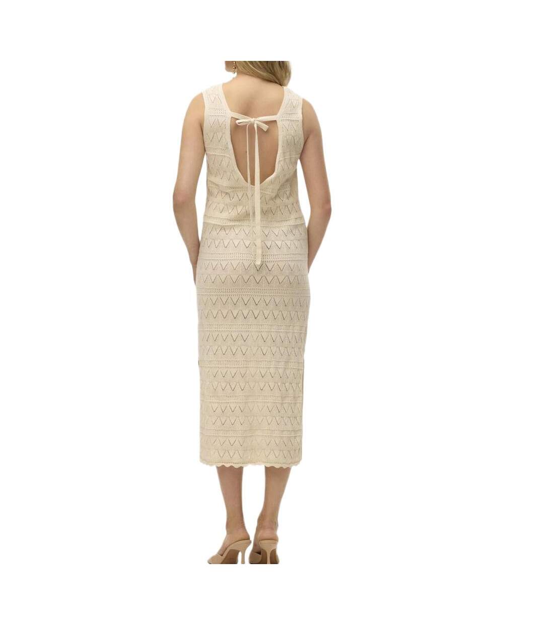 Robe beige femme vero moda bali-2