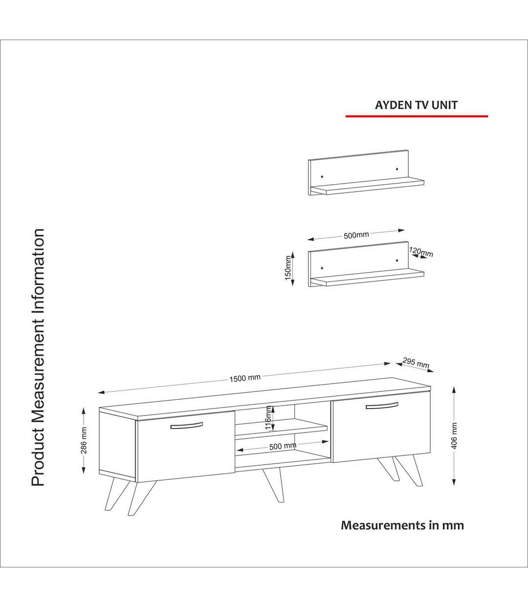 Meuble TV design marbré Ayden - L. 150 x H. 40 cm - Marron noix-5