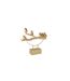 Statuette sur Socle Oiseaux sur Branche 35cm Or-2