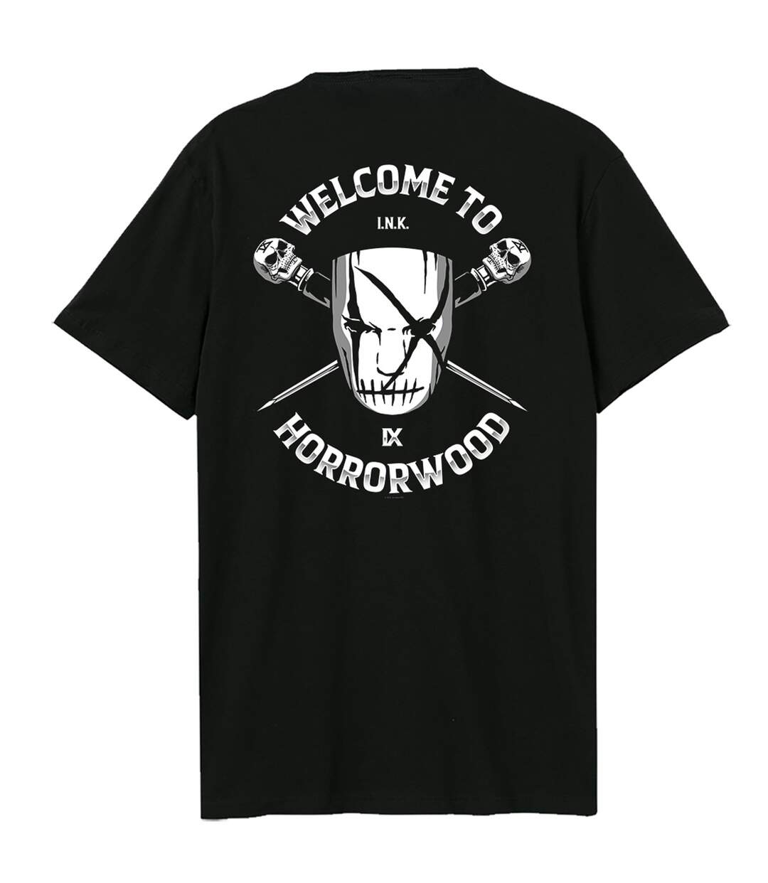 T-shirt welcome to horrorwood adulte noir Amplified-2