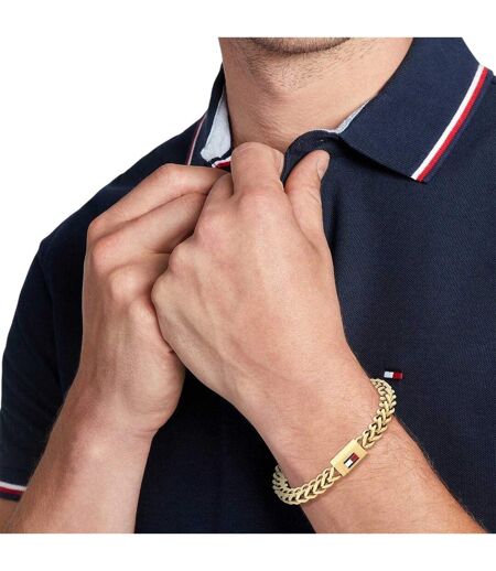 Mens Polished Chain Bracelet One Size Gold Tommy Hilfiger