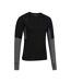 Mens ultra merino wool round neck base layer top black Mountain Warehouse