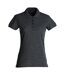 Polo femme anthracite chiné Clique