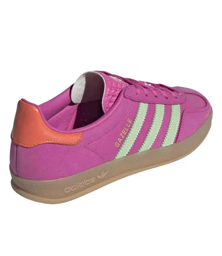 Baskets Motif/style Rétro Gazelle Femme Fuchsia Vert Adidas