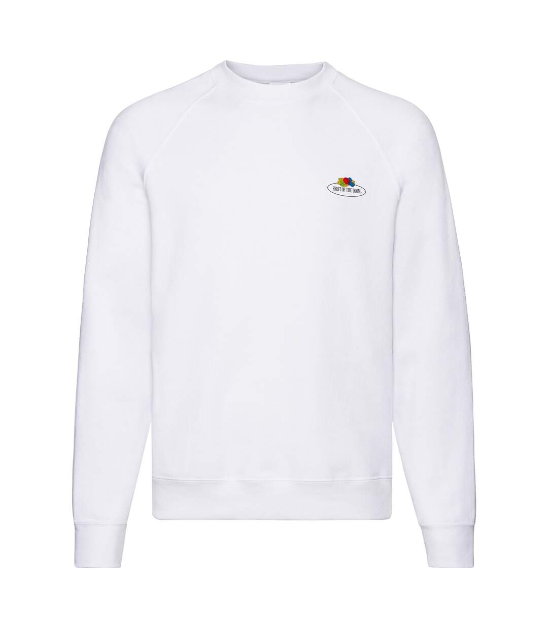 Fruit of the Loom Mens Small Logo Vintage Sweatshirt (White)