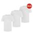 Lot De 3  T-shirts Motif/style Logo Brodé Homme Blanc Boss-1