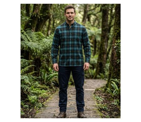 CHALLENGER TRIVIO1 - Chemise à carreaux en Coton gratté à carreaux pour un confort thermique optimal