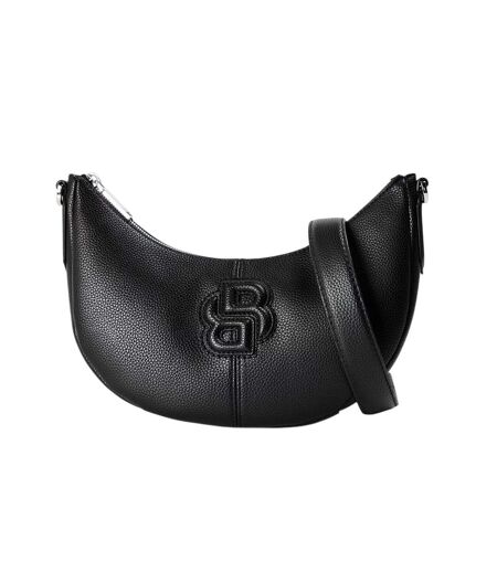 Anett Crescent Shaped Hobo Bag One Size Black Print Balmain